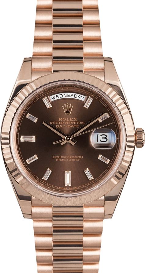 rolex president 40mm rose gold|rolex presidential 40mm diamond bezel.